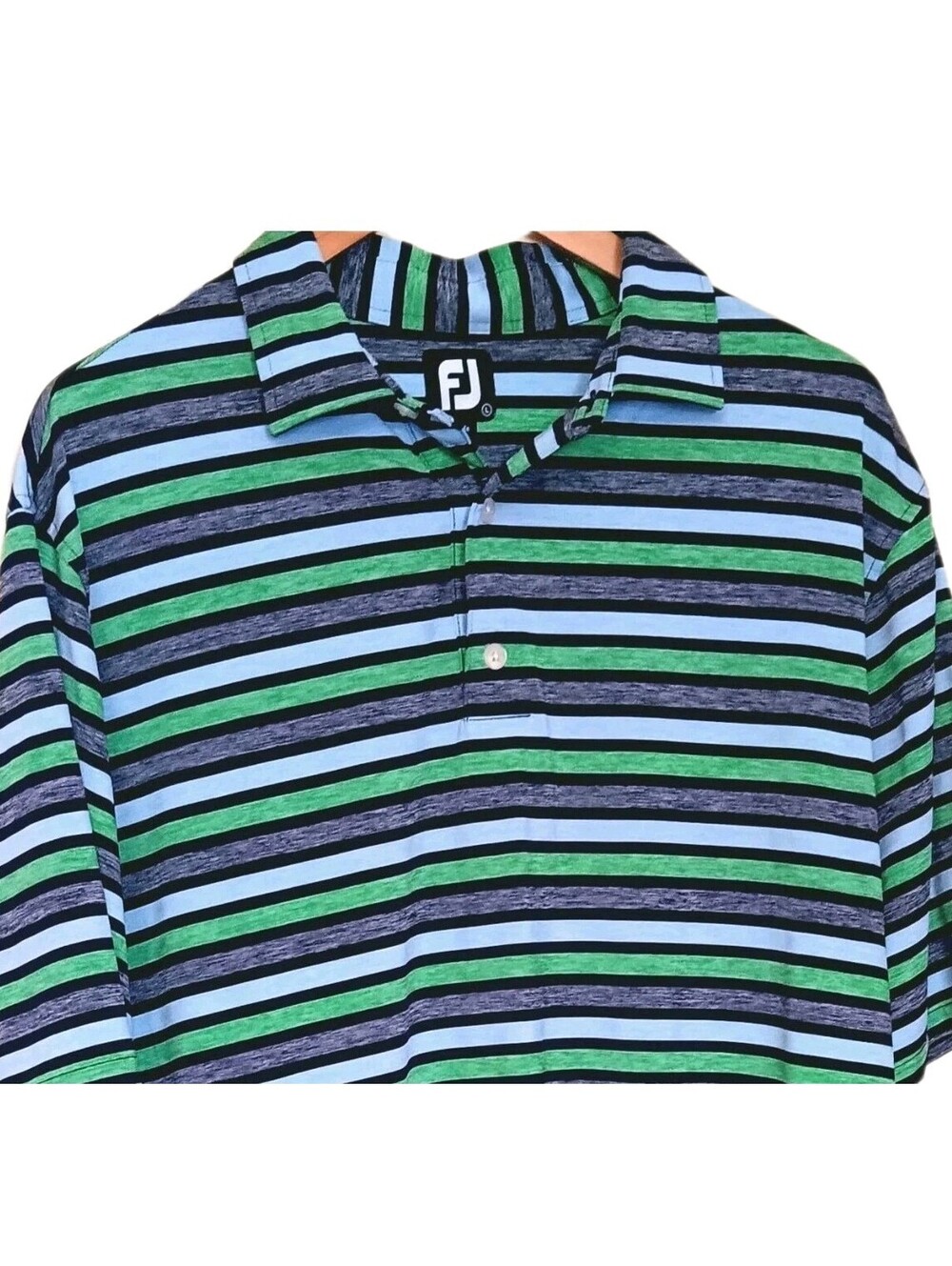 Footjoy Golf Polo Shirt Size Mens L Stripes Multiple Colors Navy Green Grey